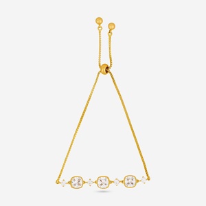Zinc Alloy Geometric Charm <b>Bracelet</b> 191923 Gold Plated Copper with Trendy Religious Style for Gifts - Product Image 1
