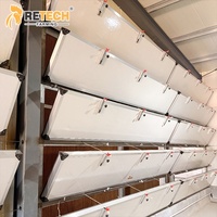 Système de cages d'élevage automatiques pour poulets de chair, type H, 4 niveaux, galvanisé à chaud, pour 10 000 poulets, à vendre