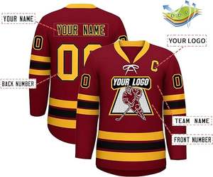 ผู้ชายที่กําหนดเองระเหิดเสื้อฮ็อกกี้น้ําแข็งปัก - Product Image 3