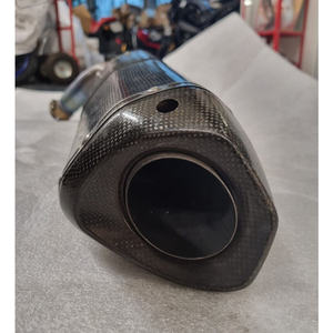 Para AKRAPOVIC, escape izquierdo de fibra de carbono tipo slip-on para motocicleta R1 Big Bang 09-14, adaptador de acero inoxidable de 51 mm, nuevo estado - Product Image 5