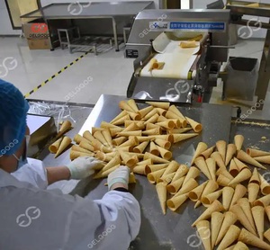 Machine à fabriquer des coquilles de gaufrettes creuses, machine à cônes à glace, qualité supérieure, nouvelle machine industrielle de fabrication de cônes à glace en biscuit et de gaufrettes - Product Image 4