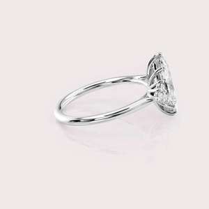 IGI Certified Marquise Shape Lab Created Diamond Engagement <b>Ring</b> 14K Yellow / White & Rose Gold Cluster <b>Ring</b> - Product Image 3