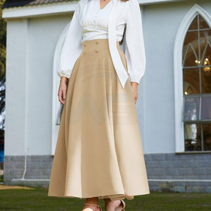 Jupes trapèze tendance pour femmes, tenues quotidiennes, 100% coton, légères, respirantes, écologiques, coupe confortable, propres - Product Image 2