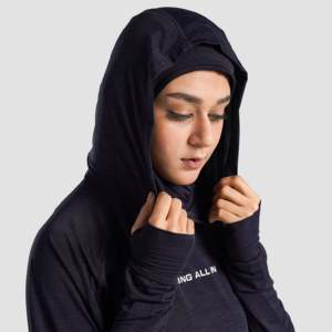 Aura Shield Navy Oversized <b>Top</b> Modest Sportswear - Product Image 6