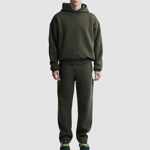 Custom Heavyweight Pullover Hoodie Men Tracksuits High Quality Polyester Cotton Vintage Baggy <b>Sweatpants</b> Hoodie <b>Set</b> Vintage - Product Image 1
