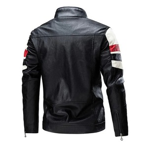 Abrigo de bombardero de motorista a prueba de viento Vintage informal de primavera para hombre, nueva chaqueta de cuero con tela de lona de piel de oveja para motociclismo - Product Image 5
