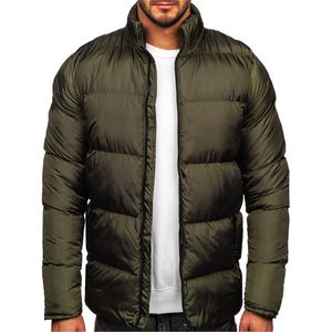 Chaqueta de invierno acolchada informal para hombre de nuevo diseño 2025b, abrigos de lona gruesos y cálidos de alta calidad, cuello levantado, venta al por mayor de Pakistán - Product Image 1