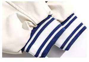 Veste de baseball d'hiver coupe ajustée en tissu de laine imprimé avec logo personnalisé, respirante, à séchage rapide, écologique et coupe-vent - Product Image 3