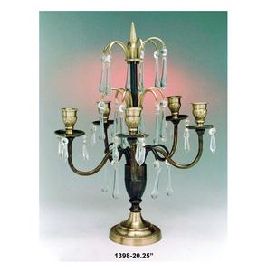 Metal Embossed Design Tall Candelabra With 5 <b>Candle</b> Arm Antique Gold Finished <b>Floor</b> & Entryway Decorated Lighting <b>Candle</b> <b>Holder</b> - Product Image 3