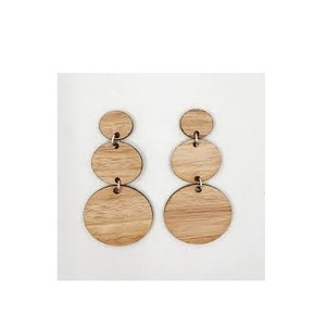 Pendientes de Madera 100% Estilo Clásico a Muy Bajo Precio, Fabricante y Exportador de Pendientes de Madera para Bodas de Niñas, Diseño Vintage - Product Image 3