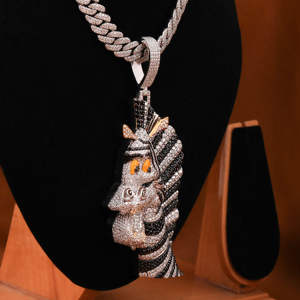 จี้เพชรมอยส์ซอไนต์925สร้อยคอประดับเพชรสีเงินสเตอร์ลิงสำหรับเขาเหมาะสำหรับความสง่างามในชีวิตประจำวัน - Product Image 2