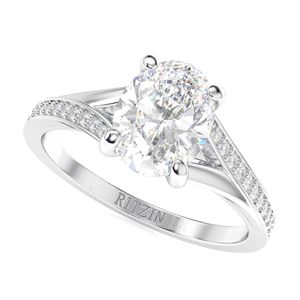 Bague d'anniversaire en diamant de taille ovale 1.00CT pour femme - Product Image 6