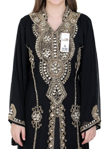 Georgette Butterfly Sleeve Knee Length <b>Kaftan</b> Long Abaya for Party Wear All Size and Colors Available for <b>Women</b> Clothing - Product Image 5
