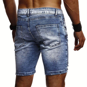 Shorts de Mezclilla Casuales Personalizados para Hombre 2025, OEM, Algodón/Mezclilla Elástica, Secado Rápido, Estilo Urbano, Shorts de Verano - Product Image 3