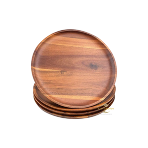 Assiette en bois de haute qualité, décorative, faite à la main, en bois massif, pour la présentation et la décoration - Product Image 5