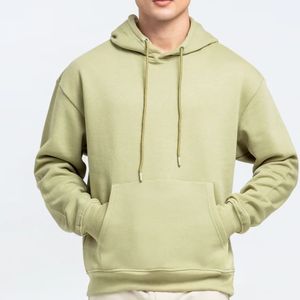 เสื้อฮู้ดดี้ผ้าฟลีซคอตตอนทรงโอเวอร์ไซส์สุดเทรนดี้สำหรับฤดูหนาว ขายส่ง ผ้าหนาพิเศษ รับปักโลโก้ตามสั่ง พิมพ์ลาย สไตล์สตรีท ยูนิเซ็กซ์ สีพื้น - Product Image 1