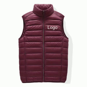 Veste polaire chaude et décontractée pour hommes, veste sans manches de couleur unie légère, veste pour hommes, offre spéciale, OEM - Product Image 3