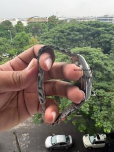 Montre-bracelet à quartz en acier inoxydable de luxe pour hommes Style hip-hop sportif parfait pour les affaires quotidiennes montre décontractée cadeau pour lui - Product Image 5