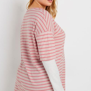 Camisetas de Mujer de Doble Capa Tejidas 100% Algodón de la Mejor Calidad para Verano, Ropa Informal Ecológica y Transpirable - Product Image 6