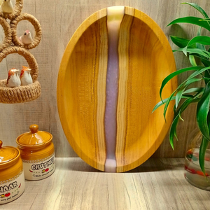 Bandeja de Servicio Multiusos de Madera y Resina para Servir Fácilmente el Desayuno, Almuerzo y Cena - Product Image 5