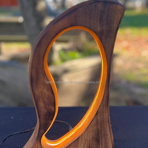 Natural Wooden Flexible Rotatable Touch Dimming Magnetic Cordless Adjustable <b>Rechargeable</b> Led Table <b>Lamp</b> for Study Desk By FWE - Product Image 4