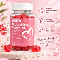 Gummies au glutathion avec collagène marin et vitamines pour la beauté de la peau, les cheveux, les ongles et le soutien osseux, 60 unités, marque privée OEM ODM