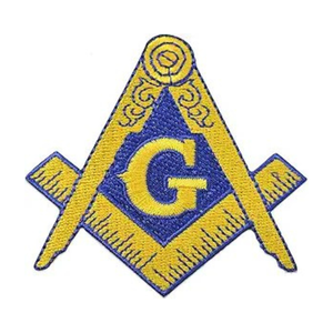 Parche masónico bordado con brújula y cuadrado de línea azul fina, insignias masónicas al por mayor para ropa, insignias masónicas de Regalia - Product Image 3