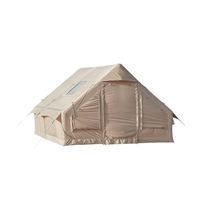 Tente de camping gonflable de luxe professionnelle double couche portable 4x3m pour l'extérieur avec une chambre et un salon