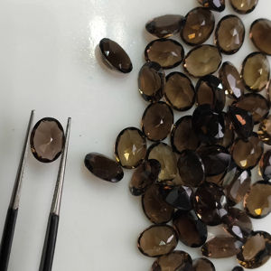 ควอตซ์สีน้ำตาลธรรมชาติ 9x7 มม. รูปทรงวงรี คุณภาพดีที่สุด พลอยเม็ดเดี่ยวสำหรับทำเครื่องประดับ - Product Image 4