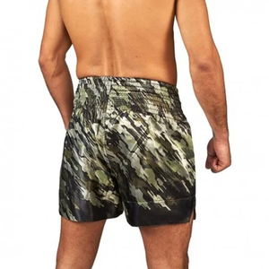 Shorts de Muay Thai pour hommes, couleur unie, satin, taille haute, élastique, séchage rapide, shorts de sport - Product Image 3
