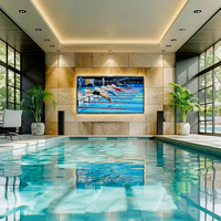 Écran de télévision extérieur anti-reflet sur mesure professionnel, étanche pour piscine, télévision intelligente pour piscine extérieure