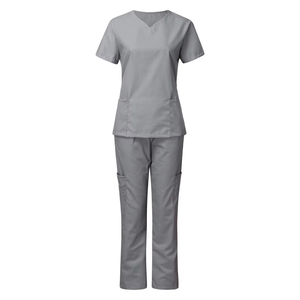 Best Seller Mujeres Enfermería Top y pantalones Set Scrubs Uniformes Conjuntos de manga corta Work Out Scrubs Sets - Product Image 5