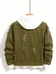 แจ็กเก็ตแจ็กเก็ตและกางเกงผ้ายีนส์มีหลายกระเป๋าแบบวินเทจ - Product Image 5