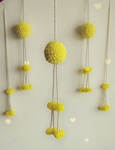 Rose perle guirlande mariage Haldi Mehndi berceau cérémonie Navratri Ganpati Temple décors à la mode douche nuptiale fête décorations - Product Image 2