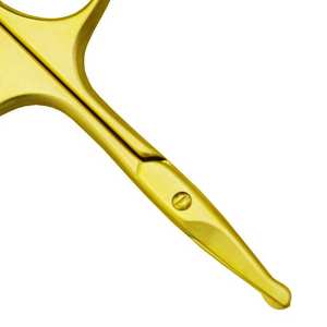 Mini ciseaux à sourcils de qualité supérieure adaptés aux voyages Design compact avec lames droites incurvées en acier inoxydable pour un toilettage tranchant sûr - Product Image 6