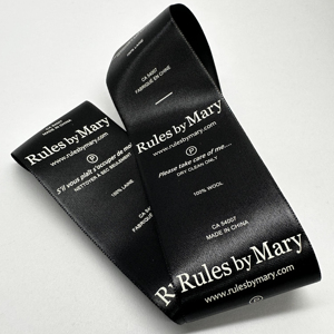 Serigrafía personalizada de buena calidad, cuidado del contenido de lavado de prendas, etiqueta satinada, Material de reciclaje, diseño de moda, respetuoso con el medio ambiente - Product Image 2