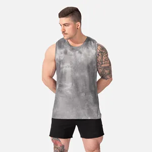2023 grigio Camo Print Summer Y Back Men Gym Workout Stringer canotte senza maniche Quick Dry Gym canotta uomo Custom Men Gym Vest