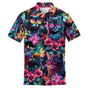 Camisa Polo Logotipo personalizado Impresión de logotipo Diseño Spandex Poliéster Sublimación Tallas grandes Camisas de hombre - Product Image 2