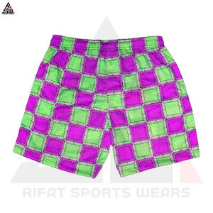 Venta al por mayor precios baratos Venta caliente sublimación pantalones cortos 100% algodón sólido secado rápido malla unisex personalizado cintura elástica para la venta - Product Image 2