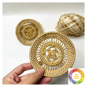 Placas de cargador de ratán hechas a mano de primera calidad, Mantel Individual rústico, decoración de mesa de comedor, colgante de pared Natural para el hogar y eventos - Product Image 6