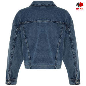 แจ็คเก็ตยีนส์ดีไซน์เฉพาะของ Ryan Pro Gear สำหรับผู้หญิง ปิดด้วยซิป ผ้าระบายอากาศ พร้อมโลโก้แบบกำหนดเอง - Product Image 6