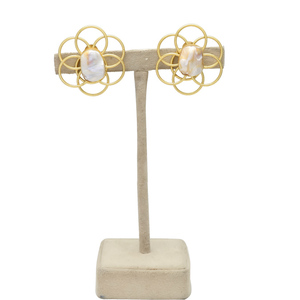 Pendientes de Perlas Naturales de Agua Dulce Blancas Oyster White, con Alambre Trenzado, Latón Chapado en Oro de 24K, Hechos a Mano, Estilo Vintage, para Mujer, Boda - Product Image 3