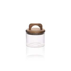 Acacia Handle 350ml Glass <b>Jar</b> for <b>Airtight</b> Storage for Kitchen & Home Use - Product Image 1