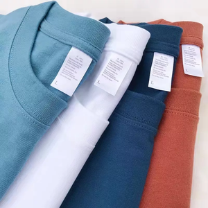 Camiseta personalizada de 100% algodón para hombre, ropa de fábrica hecha a mano, de Color sólido, venta al por mayor, 2023 nueva - Product Image 2