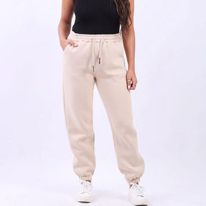 Fabricante de moda Unisex 100% algodón polar Joggers pantalones transpirables 350 Gsm lona Casual medio invierno encaje rodilla plana - Product Image 5