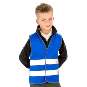 Gilet de sécurité junior à visibilité accrue avec autocollants et lumières réfléchissantes – Article promotionnel de sécurité - Product Image 1