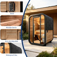 Produsen Ruang Sauna Luar Ruangan Modern untuk 4 Orang, Tungku Sauna Kayu Solid, Dirancang untuk Mengurangi Stres, Melonggarkan Otot, dan Meningkatkan Kualitas Tidur