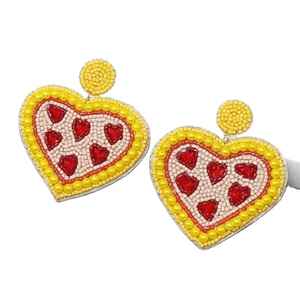 Pendientes de Aro de Lujo Ligero para el Día de San Valentín, Novedad Transfronteriza, Cuentas Hechas a Mano, Letra de Amor, Lentejuelas Dulces, Imitación de Moda - Product Image 4