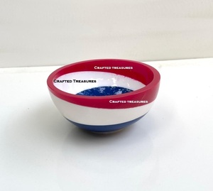 Bol de service à salade en résine de luxe pour restaurant Produit fait à la main Table pour la maison Bol décoratif en résine époxy Meilleures ventes - Product Image 1