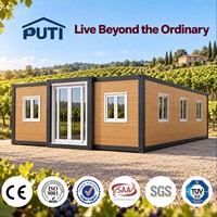 Maison Modulaire Portable de 30 Pieds en Acier, Étanche et Résistante aux Intempéries, Installation Rapide, Maison Conteneur Extensible – Vente en Gros